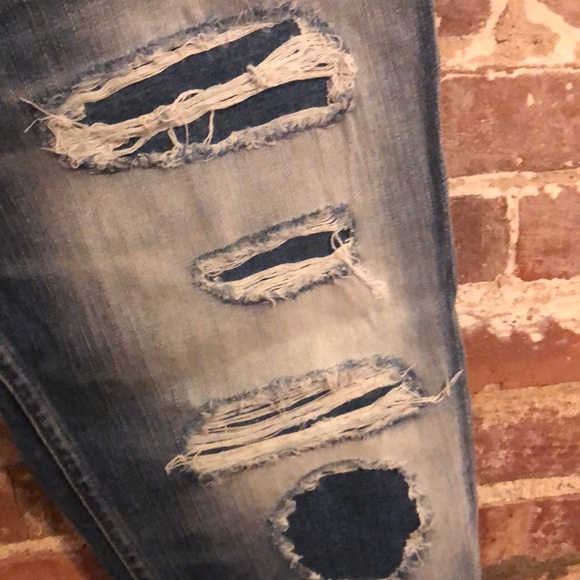 Men’s Distressed Blue Jeans - Picture 3 of 4